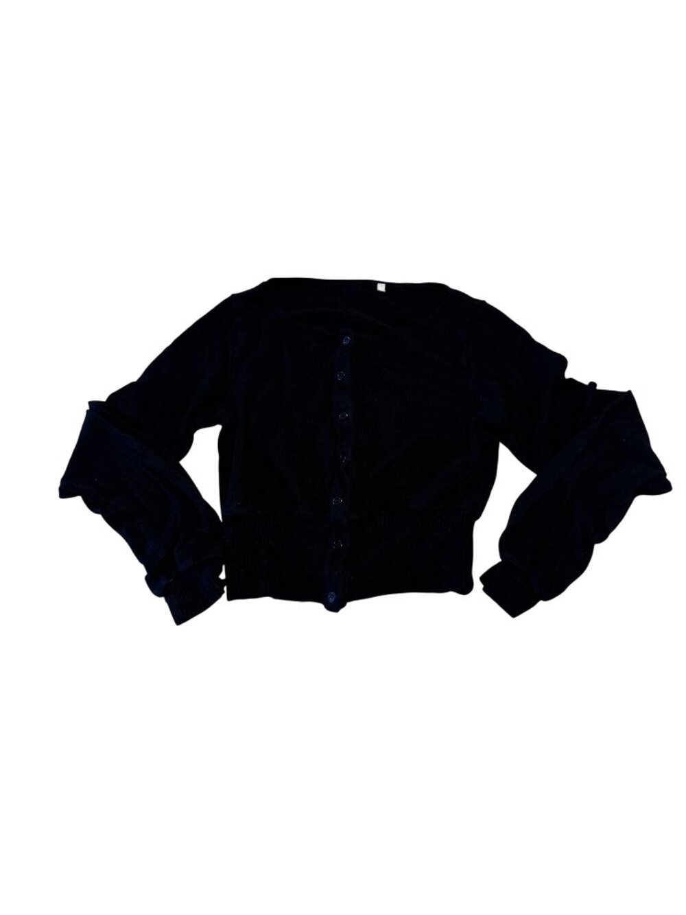 FORM Black Wool Blend Button Front Cardigan Sweater Women's Size Small S